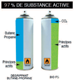BIO F5 > Dégrippant, anti-corrosion, anti-humidité, lubrifiant, dégraissant, dégoudronnant, désincrustant, diluant des encres, anti-résine, nettoyant pour enduits et mastics.