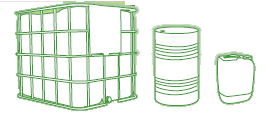 Verpackung IBC : 1000L Fass : 200L Kanister : 20L